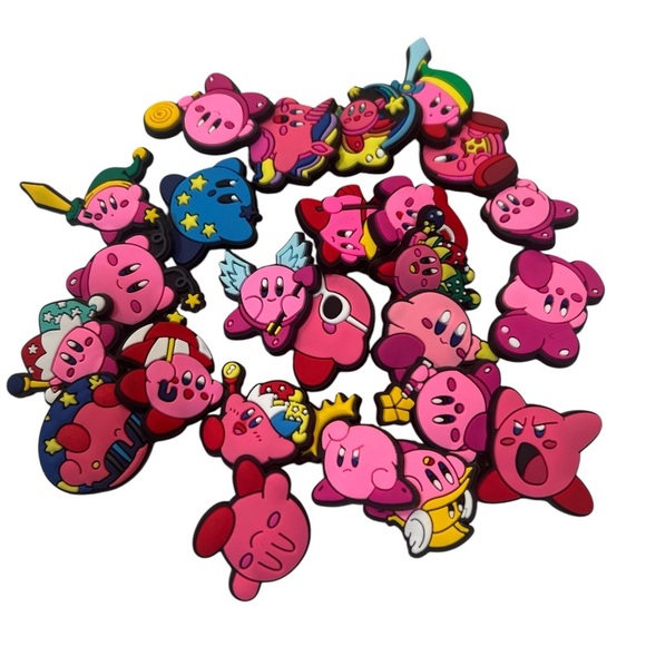 Kirby Croc charms Jibbitz 25 (pcs)set for crocs or bubble slides shoes - Picture 1 of 7